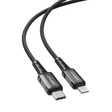 Acefast kabel MFI USB Typ C - Lightning 1,2m, 30W, 3A černý (C1-01 černý)