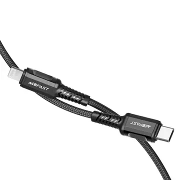 Acefast kabel MFI USB Typ C - Lightning 1,2m, 30W, 3A černý (C1-01 černý)