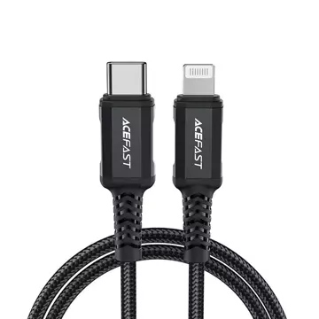 Acefast kabel MFI USB Typ C - Lightning 1,8m, 30W, 3A czarny (C4-01 C Black)