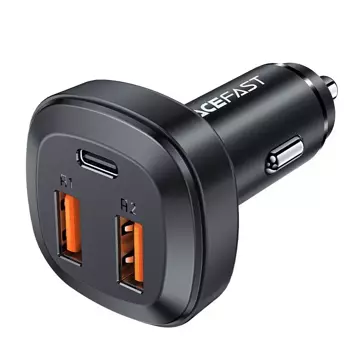 Acefast nabíječka do auta 66W 2x USB / USB Type C, PPS, Power Delivery, Quick Charge 4.0, AFC, FCP, SCP černá (B9)