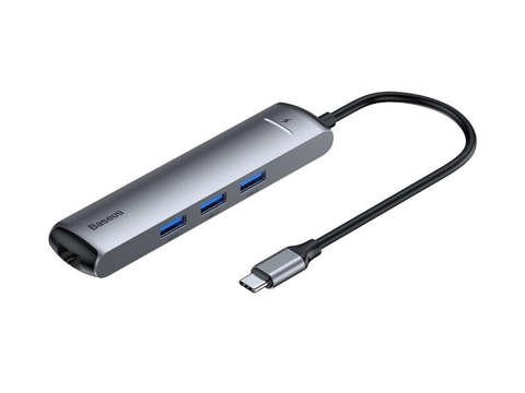 Adaptér HUB 6w1 Baseus USB-C na 3x USB 3.0 HDMI RJ45 USB-C PD