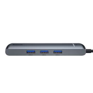 Adaptér HUB 6w1 Baseus USB-C na 3x USB 3.0 HDMI RJ45 USB-C PD