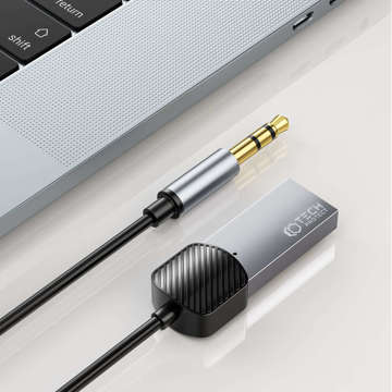 Adaptér pro vysílač zvuku UltraBoost Bluetooth Aux USB přijímač zvuku Šedý