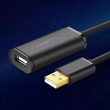 Aktivní prodlužovací kabel UGREEN USB 2.0 480 Mbps 5 m černý (US121 10319)