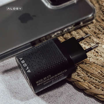 Alogy 4x USB Quick Charge 3.0 2.4A Rychlá nabíječka Černá 6A Kabel 1m Pouzdro