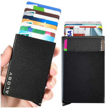 Alogy Anti-Theft Wallet RFID Smart Card Holder Black