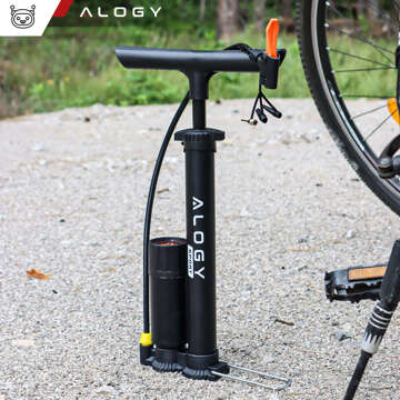 Alogy Bike Pump 160psi s manometrem a rukojetí, manuální, černá