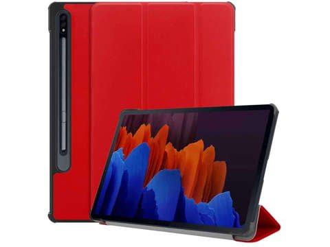 Alogy Book Cover Case pro Samsung Galaxy Tab S7 Plus / S8 Plus 12.4 T970 / T976B / X800 / X806 Red