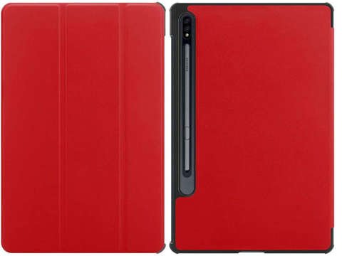 Alogy Book Cover Case pro Samsung Galaxy Tab S7 Plus / S8 Plus 12.4 T970 / T976B / X800 / X806 Red