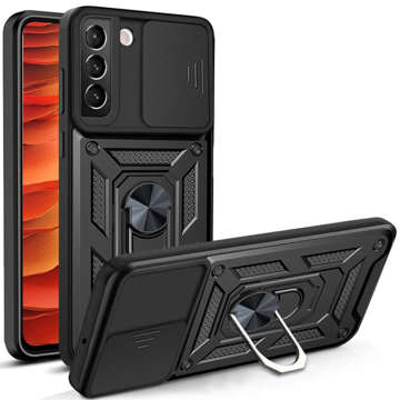 Alogy Camshield Stand Ring Armored Case s krytem fotoaparátu pro Samsung Galaxy S22 Plus černé sklo