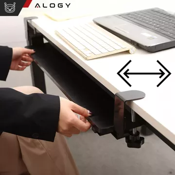 Alogy Desk Mount držák myši a klávesnice, stojan, černý