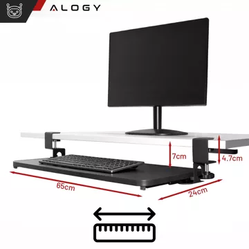 Alogy Desk Mount držák myši a klávesnice, stojan, černý