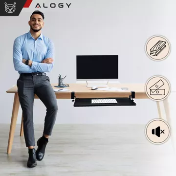 Alogy Desk Mount držák myši a klávesnice, stojan, černý