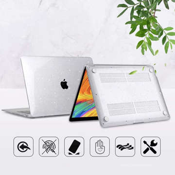 Alogy Hard Case Cover pro Apple MacBook Air 13 M1 2020 Glitter Clear Screen Protector Keyboard Overlay Slider Case