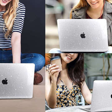 Alogy Hard Case Cover pro Apple MacBook Air 13 M1 2020 Glitter Clear Screen Protector Keyboard Overlay Slider Case