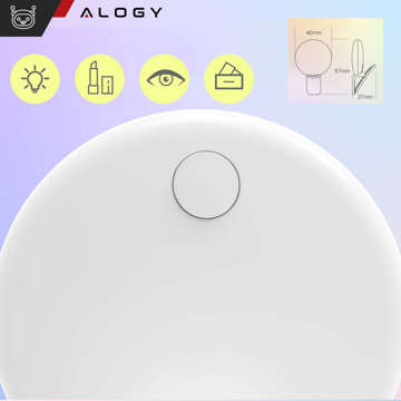 Alogy Mini Selfie Ring LED Light Clip pro nahrávání telefonu s klipem Bílá