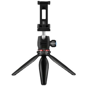 Alogy Mini Tripod Držák telefonu Liginn Stativ pro focení pro GoPro zvonkovou lampu telefonu s fotoaparátem 1/4 Černá