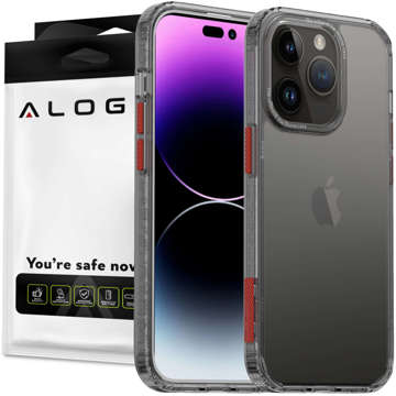 Alogy Protective Case Ochranný kryt pro Apple iPhone 14 Pro Max Black and Clear Glass