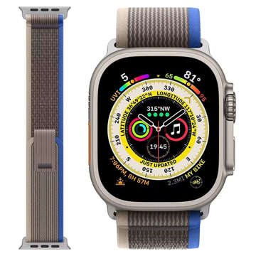 Alogy Sport Strap Nylonový suchý zip pro Apple Watch 1/2/3/4/5/6/7/8/SE (38/40/41 mm) Modrá šedá