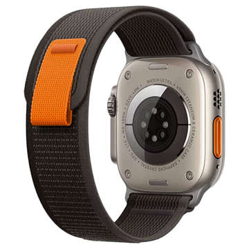 Alogy Sport pásek na suchý zip pro Apple Watch 4/5/6/7/8/SE/Ultra (42/44/45/49 mm) černý a oranžový