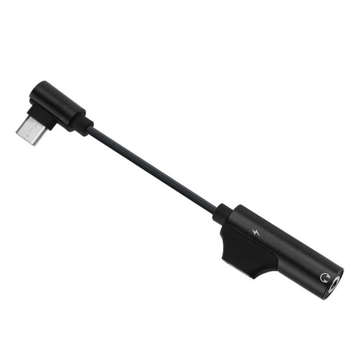 Alogy adaptér USB-C na USB-C typu C Mini Jack 3,5 mm s DAC černým