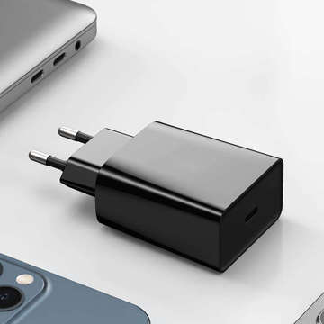 Alogy rychlá USB-C Typ C PD 20W Černá nástěnná nabíječka