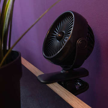 Alogy ventilátor přenosný USB bezdrátový ventilátor s klipem na stůl Black