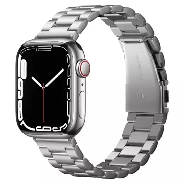 Apple hodinky Spigen moderní fit pásek 4 / 5 / 6 / 7 / 8 / se / ultra (42 / 44 / 45 / 49 mm) stříbrné