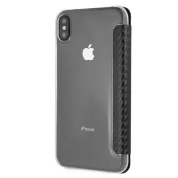 BMW BMTRBKI65PUCARTCBK ochranné pouzdro na telefon pro Apple iPhone Xs Max book black/black Carbon Tricolor Stripe