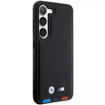 BMW Pouzdro pro Samsung Galaxy S23 Leather Stamp Tricolor black