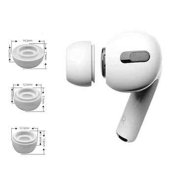 Balení 3 silikonových ušních koncovek pro Apple AirPods Pro White