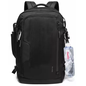 Bange Vodotěsný batoh pro 15,6" notebook City Traveler Rozšiřitelný 55 x 35 x 21-27 cm pro Letadlo Pánské Dámské Visací zámek Kompas klip na láhev Černá