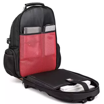 Bange Waterproof Backpack Taška na notebook 15" Městské cestování 48x35x23 cm Do práce Školní Letadlo Pánské Dámské USB Černá