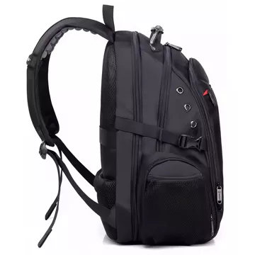 Bange Waterproof Backpack Taška na notebook 15" Městské cestování 48x35x23 cm Do práce Školní Letadlo Pánské Dámské USB Černá