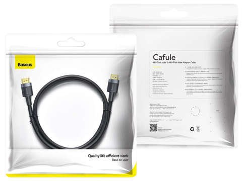 Baseus Cafule 4K FULL HD 3D HDMI-HDMI 2.0 kabel 2m černo-šedý