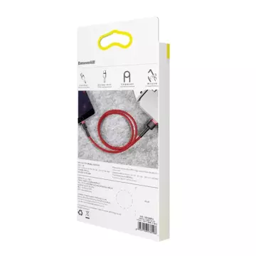 Baseus Cafule Cable odolný nylonový kabel USB / Lightning QC3.0 2.4A 1M červený (CALKLF-B09)