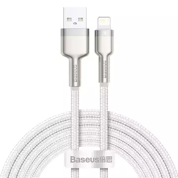 Baseus Cafule Metal Data USB kabel - Lightning 2,4 A 2 m bílý (CALJK-B02)