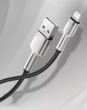 Baseus Cafule Metal Data USB kabel - Lightning 2,4 A 2 m bílý (CALJK-B02)