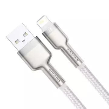 Baseus Cafule Metal Data USB kabel - Lightning 2,4 A 2 m bílý (CALJK-B02)