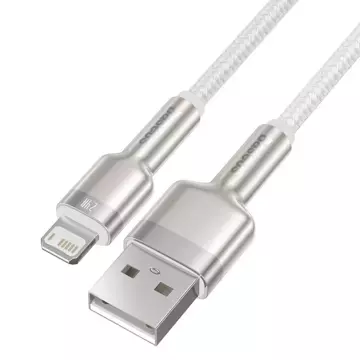 Baseus Cafule Metal Data USB kabel - Lightning 2,4 A 2 m bílý (CALJK-B02)