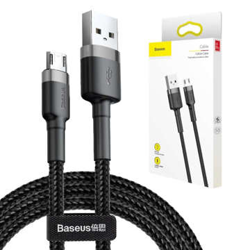 Baseus Cafule USB na micro USB kabel 50cm QC 3.0 2.4A šedý a černý