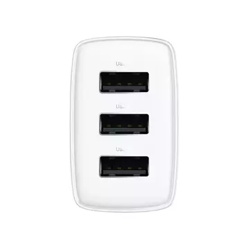 Baseus Compact nabíječka 3x USB 17W bílá (CCXJ020102)