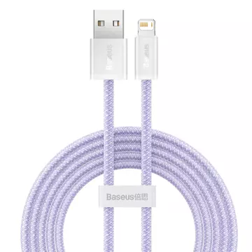 Baseus Dynamic USB to Lightning kabel, 2,4A, 2m (fialový)