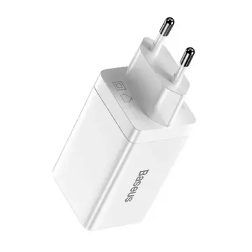 Baseus GaN3 Pro nástěnná nabíječka, 2xUSB-C USB, 65W (bílá)