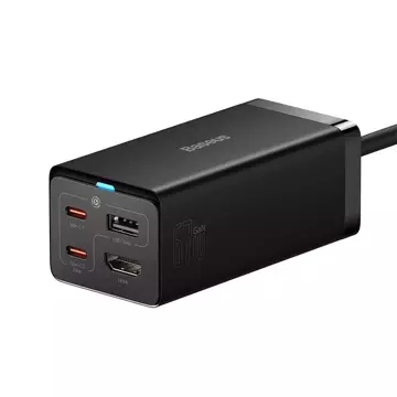 Baseus GaN5 Pro 2xUSB-C USB HDMI nástěnná nabíječka, 67W (černá)