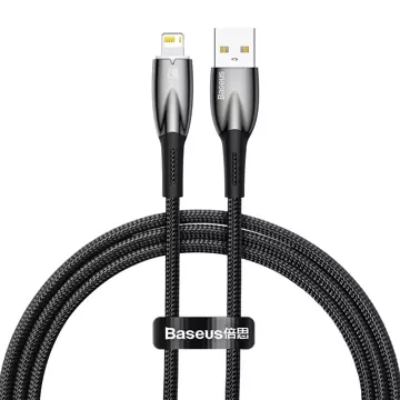 Baseus Glimmer Series kabel USB-A - Lightning 480Mb/s 2,4A 1m černý