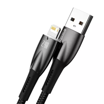 Baseus Glimmer Series kabel USB-A - Lightning 480Mb/s 2,4A 1m černý