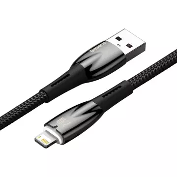 Baseus Glimmer Series kabel USB-A - Lightning 480Mb/s 2,4A 1m černý