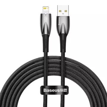 Baseus Glimmer Series kabel USB-A - Lightning 480Mb/s 2.4A 2m černý