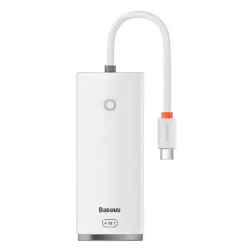 Baseus Lite Series HUB adaptér USB Typ C - 4x USB 3.0 25 cm bílý (WKQX030302)